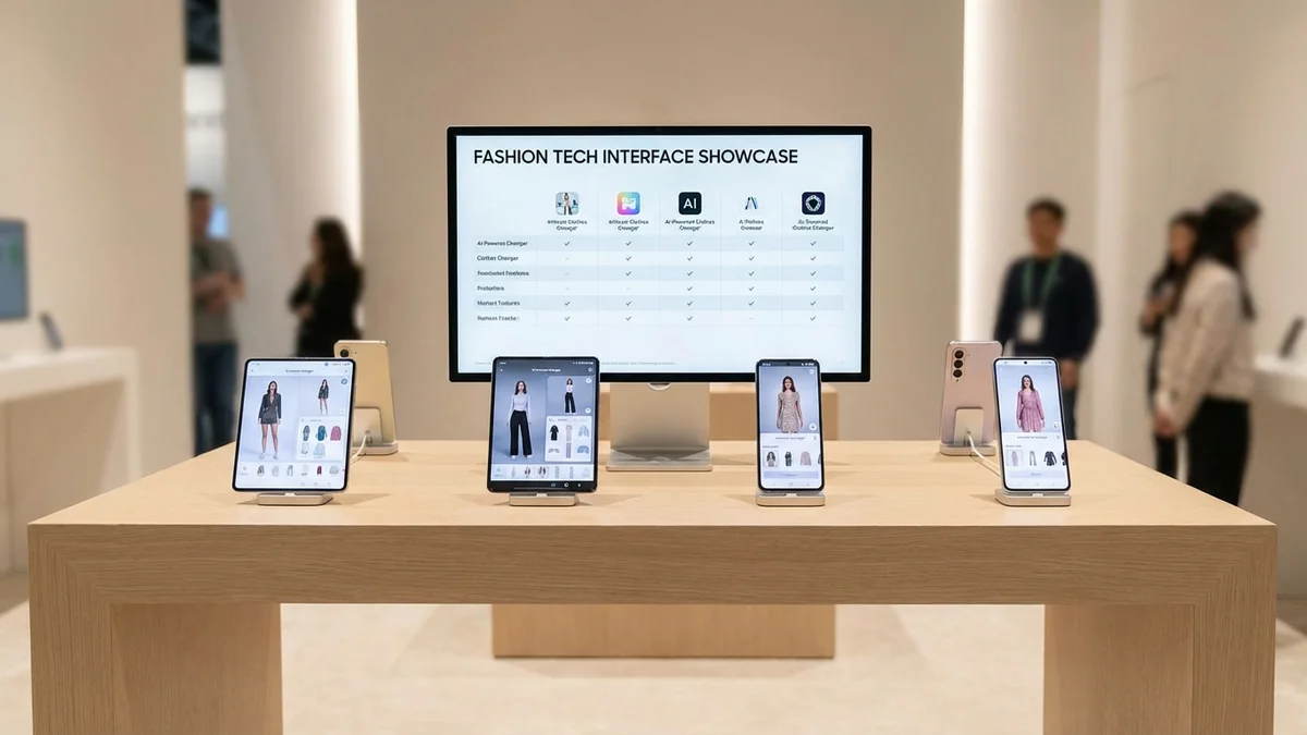 Collection of popular AI clothes changer apps on smartphone screens