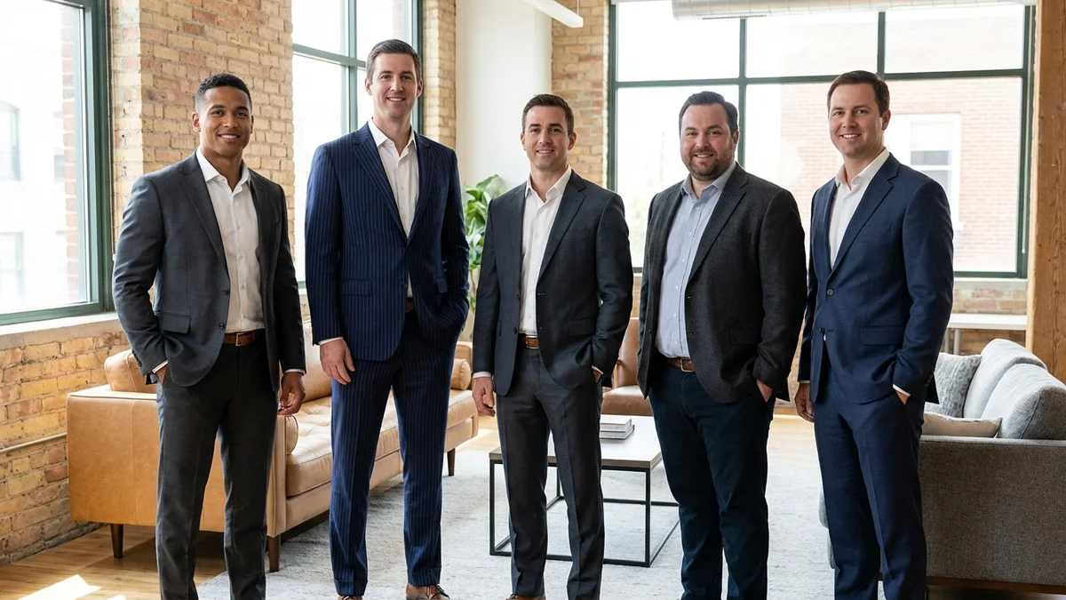 Men's body type styling guide showing flattering outfit options for different male body shapes