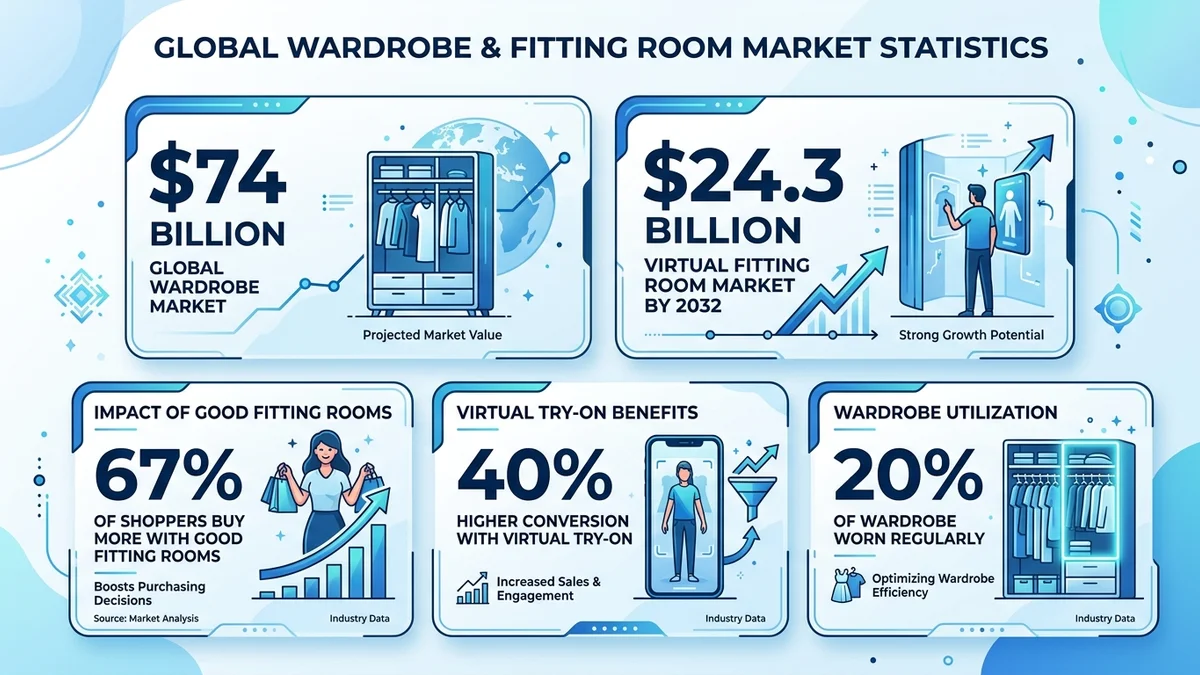 Clothes room key statistics showing market size and organization trends