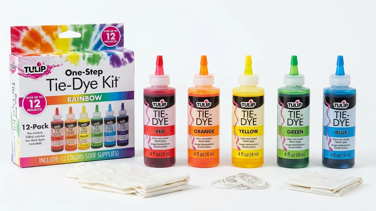 Tulip One-Step Tie-Dye Kit with multiple vibrant colors