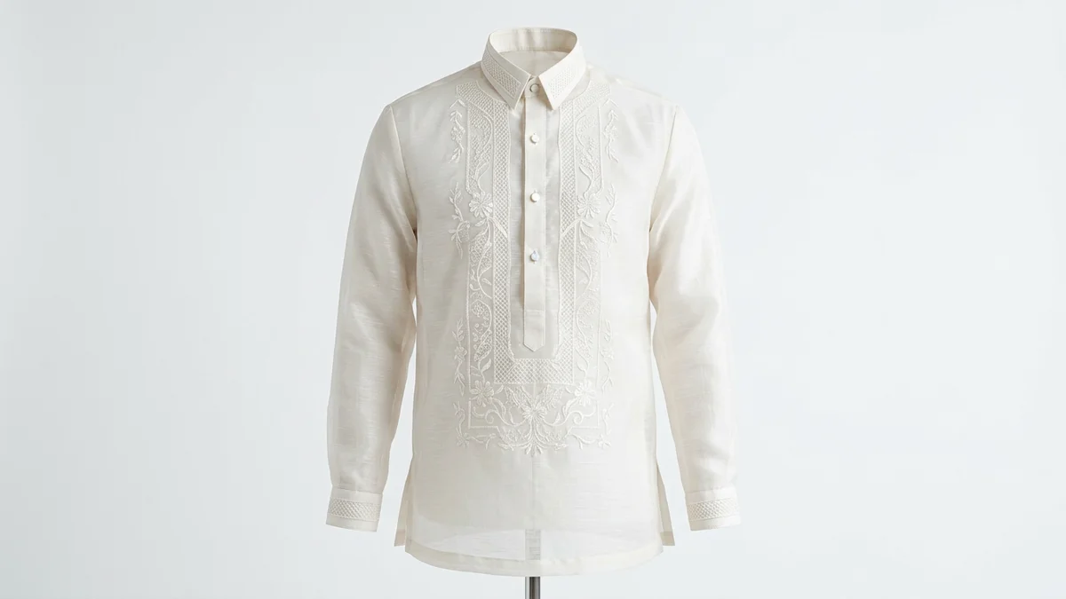 Handmade Barong Tagalog embroidered formal shirt