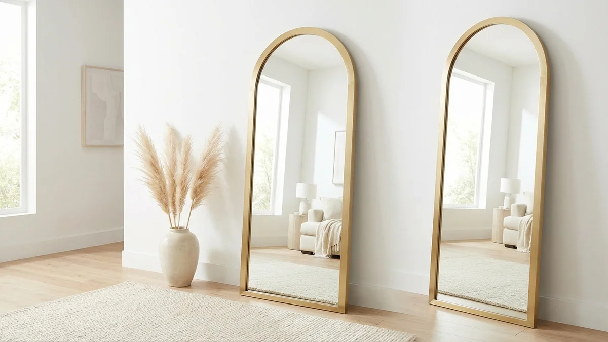 Full length mirror for checking gear swap outfit fit