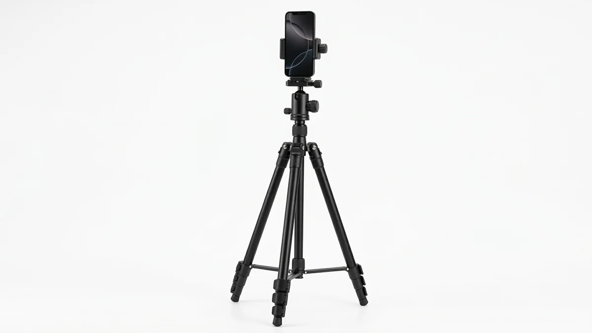 UBeesize Phone Tripod with adjustable height for wardrobe photography