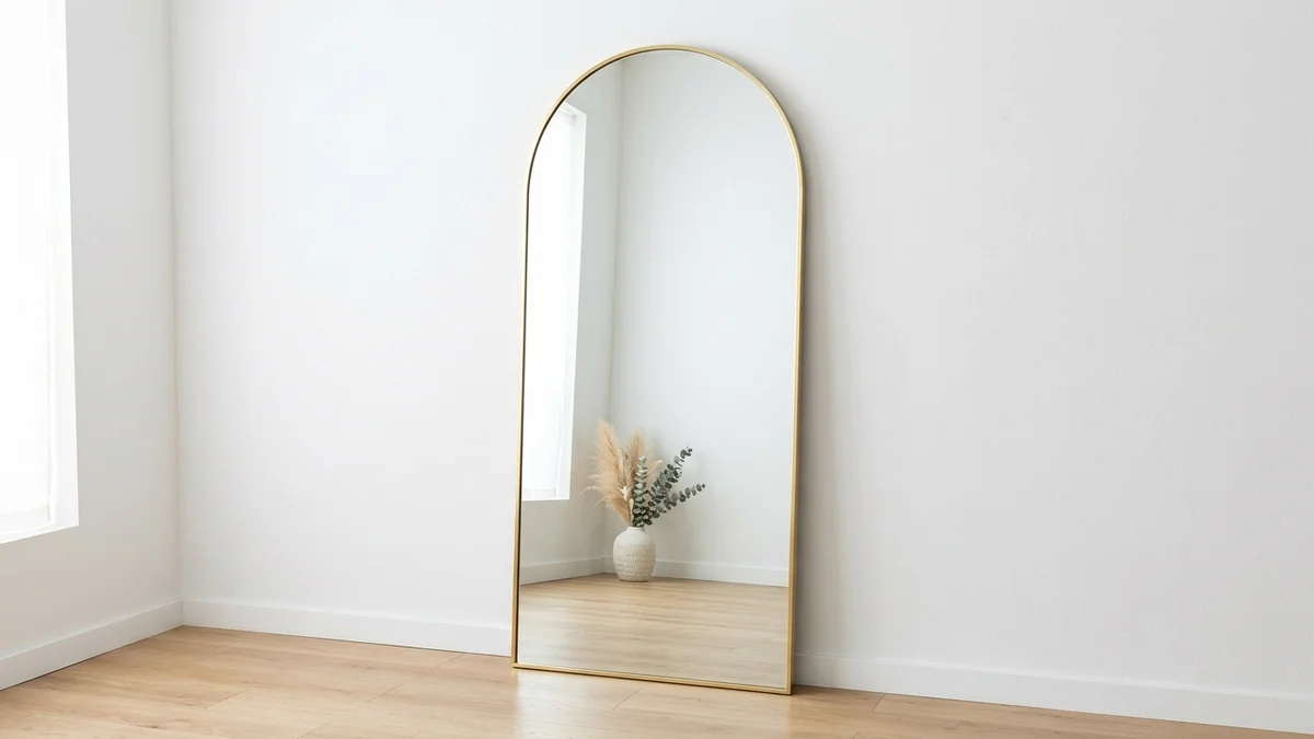 BEAUTYPEAK full-length arched mirror for outfit checking