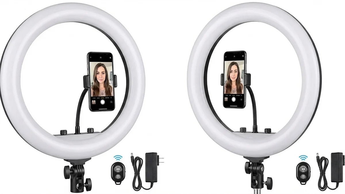 Ring light for virtual styling selfies