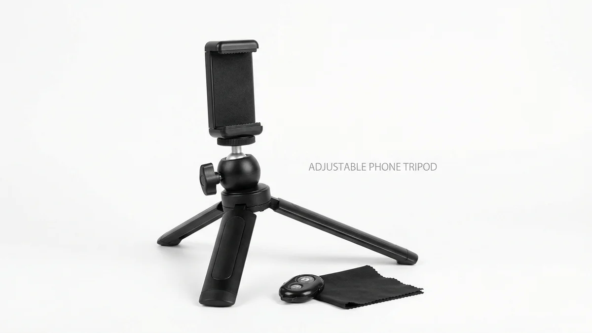 Phone tripod for hands-free photos
