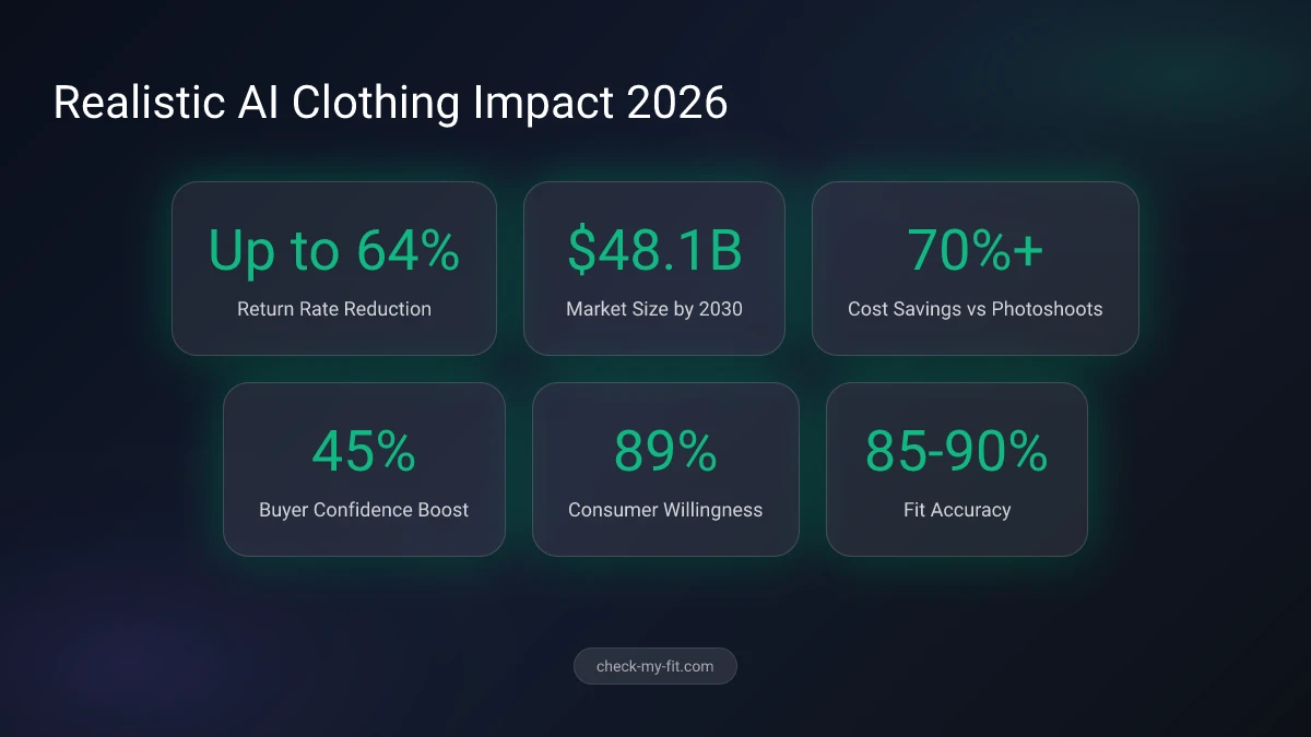 Realistic Clothes Technology Statistics Infographic